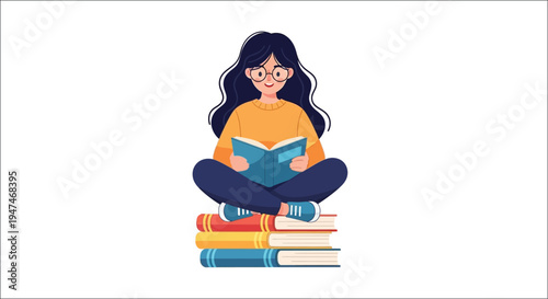 A colorful illustration depicting education global learning and academic achievement