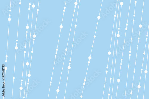Light blue rain background with falling raindrops, abstract rainy pattern