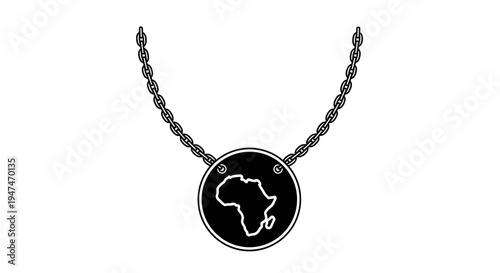 Africa Continent Necklace Pendant, African Map Jewelry, Cultural Symbol, Heritage, Travel Souvenir