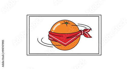 Blindfolded Orange Spinning in Circles, Abstract Concept