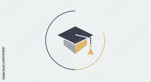 Graduation Cap Icon Representing Education and Academic Achievement.