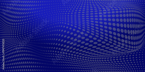 Blue abstract background of wave connect for dots. tech data concept.