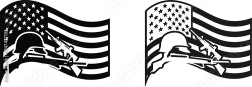 American flag eagle patriotic symbol Vector