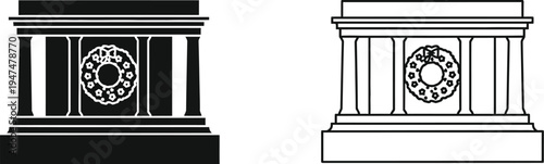 Bank vault safe deposit box Vector