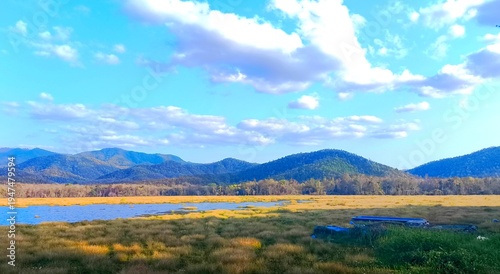 View of Mae Teap reservoir in Lumphun province Thailand.