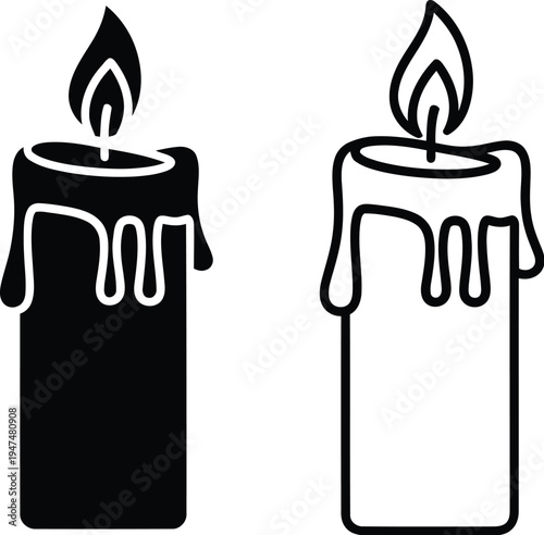Candle flame illustration Vector