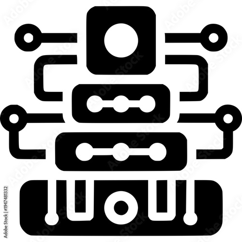 Digital Architecture: A stylized illustration of a complex digital architecture, showcasing interconnected circuits and data pathways, symbolizing innovation and technological advancement.