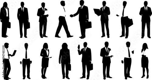 business people silhouettes