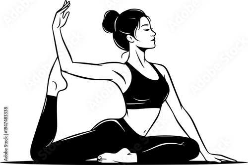 woman doing yoga exercise