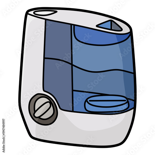 colored large humidifier vector blue and white