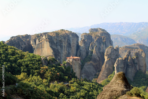 Billede på lærred Rousanou Monastery Convent of St Barbara Meteora Greece August 2024 Ancient conv