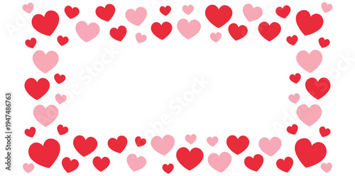 Heartfelt Frame: An artful frame composed of vibrant hearts, creating an inviting space for your message of love, perfect for expressing affection and celebrating heartfelt moments.