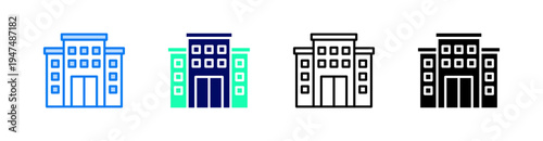 Office Multiple Style Icon Set Vector 