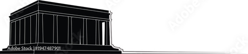 Ancient greek temple architecture Vector