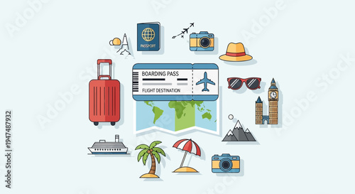 Vibrant travel essentials for adventurous getaways and exploration