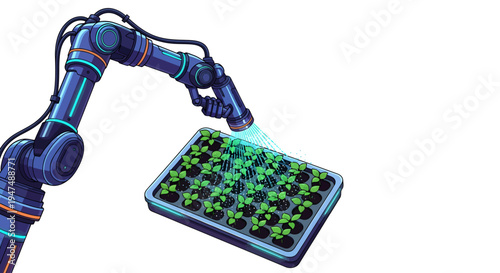 Robotic arm interacting with circuit board.