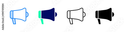 Speaker Multiple Style Icon Set Vector 