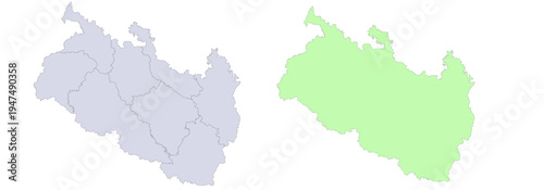 Outline Map of Rangpur | Rangpur Divisional Map of Bangladesh with districts