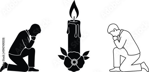Hope and faith by candlelight Vector