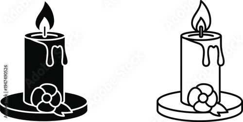 Candle illustration set Vector