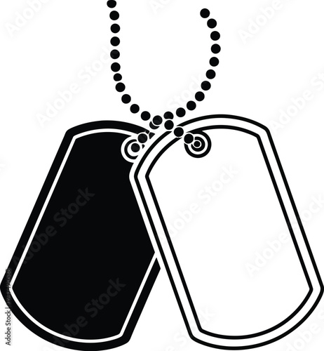 Dog tags military identification Vector