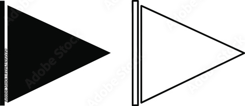 Play pause button icons Vector