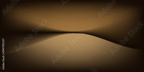 Dark gold gradient background studio with two lights shiny abstract pattern, modern and luxury empty room interior for premium product display lighting.