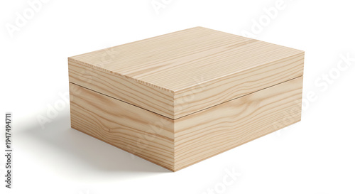 A beautifully crafted wooden box with a natural finish and a hinged lid