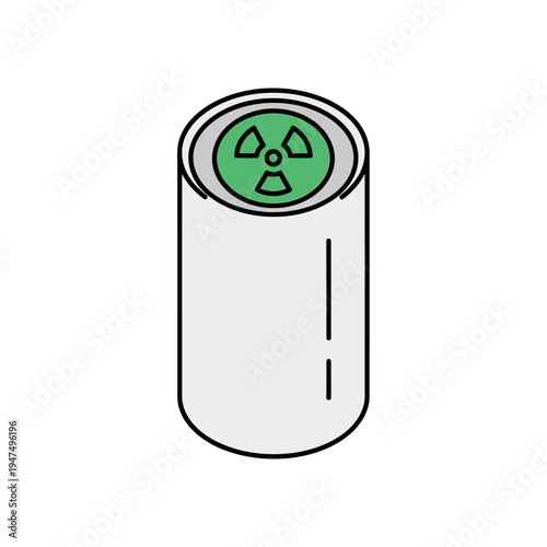 Radioactive waste barrel illustration.