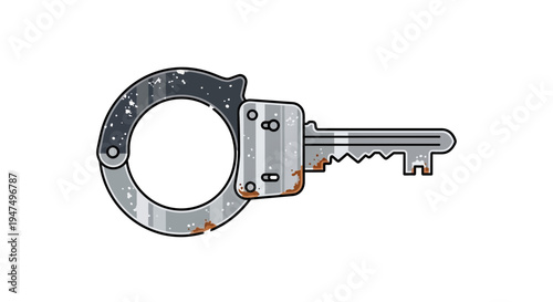 Handcuffs and Key Combination