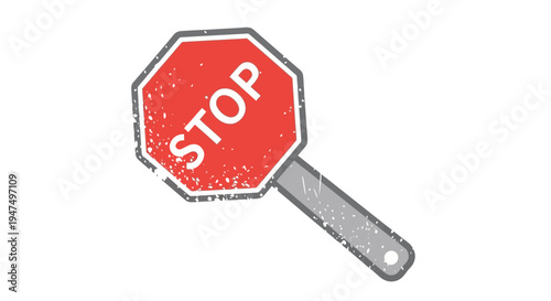 Stop Sign Handheld Red Octagon
