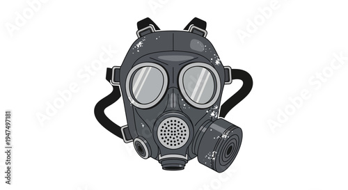 Vintage gas mask illustration