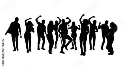 Group of people dancing together in a joyful celebration
