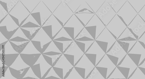 Gray triangle wall background geometric pattern white 3D shapes