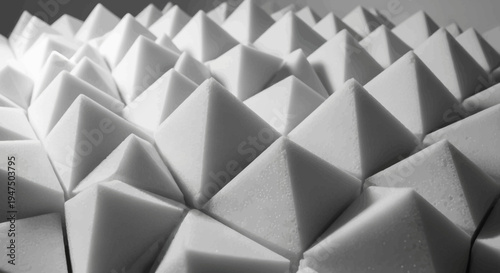 Acoustic foam pyramid panels for soundproofing and noise reduction in recording studios and home offices