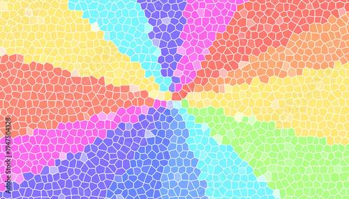 Canvastavla Abstract rainbow mosaic sunburst background