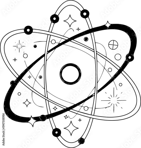 Stylized Atom Orbit Icon