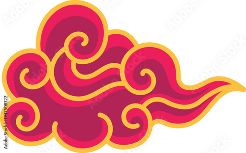 Traditional Chinese Cloud Ornament Illustration