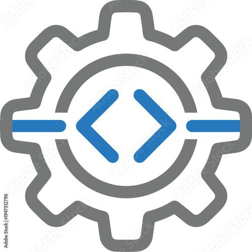 A gear with coding symbols and algorithm technology inside the mechanism.