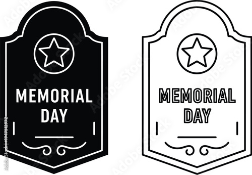 Memorial day badges Vector