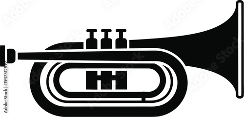 Black trumpet icon Vector