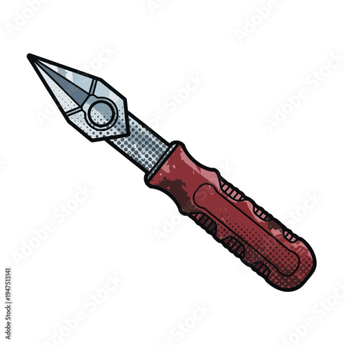 Diagonal Pliers Tool Illustration
