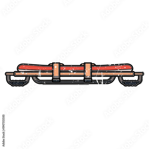 Sled with handles, winter sport equipment