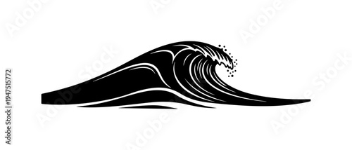 Dynamic Black Wave Vector Illustration