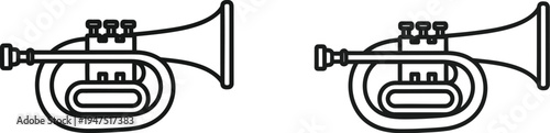 Trumpet pair illustration Vector