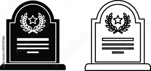 Tombstone icon set Vector