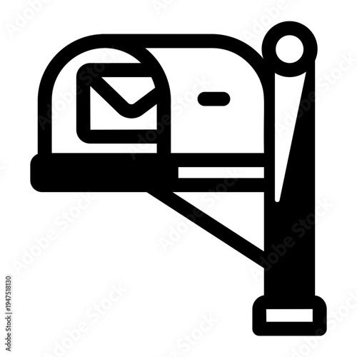 A filled style icon showing mailbox