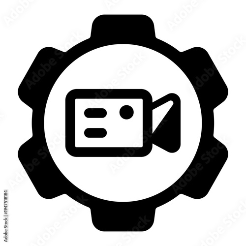 A solid style icon depicting stream settings