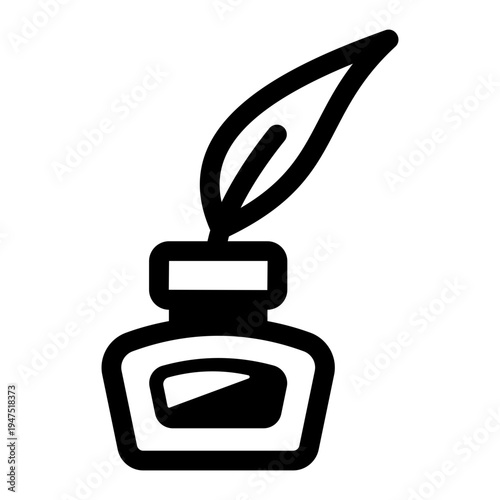 Filled style icon showing ink bottle 