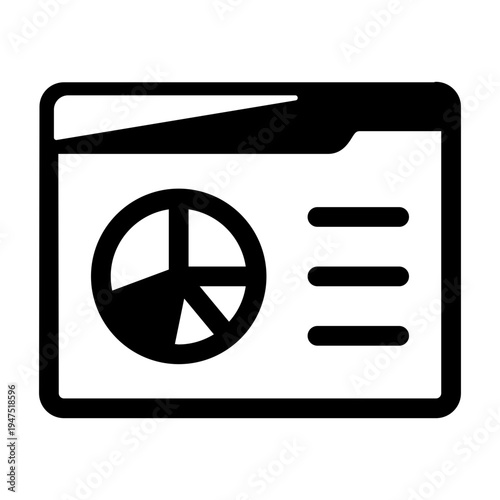 A solid style icon of an admin dashboard